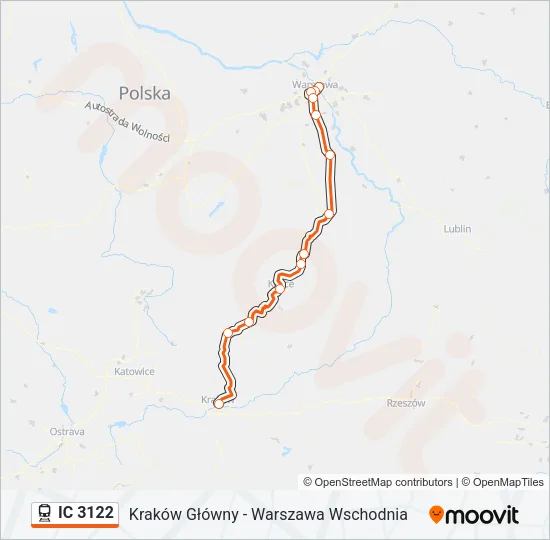 IC 3122 Train Line Map