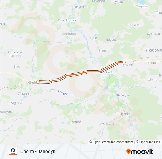 IC 22008 train Line Map