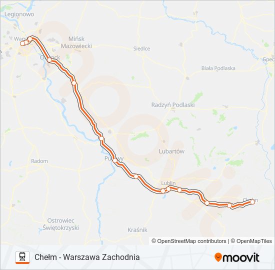 IC 21100 train Line Map