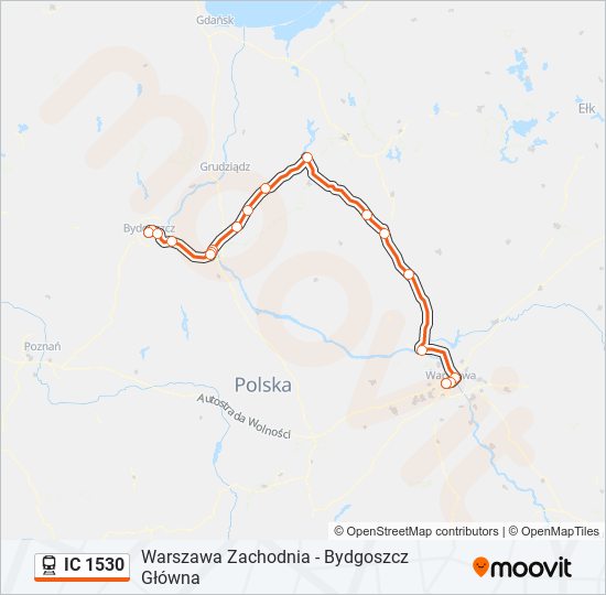 IC 1530 Train Line Map