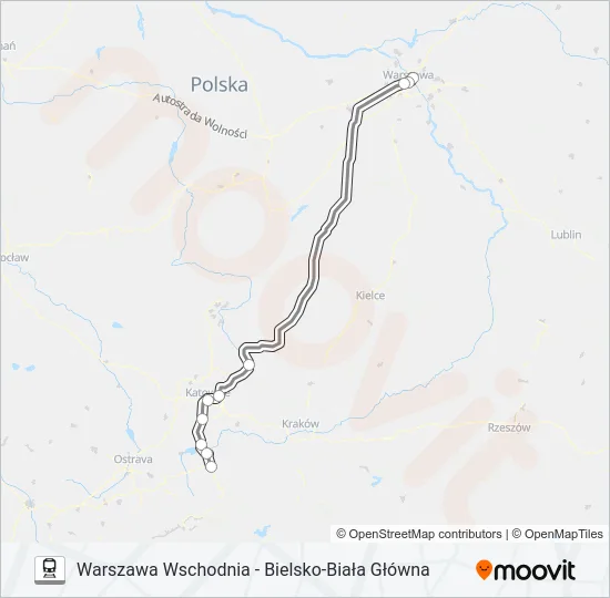 EIC 1410 Train Line Map