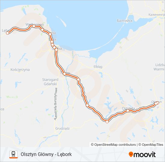 IC 58104 train Line Map