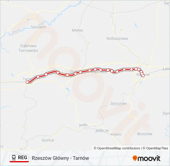 REG Train Line Map