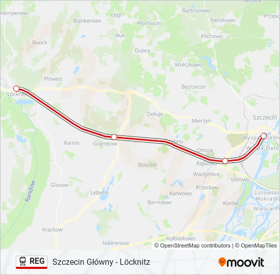 REG Train Line Map
