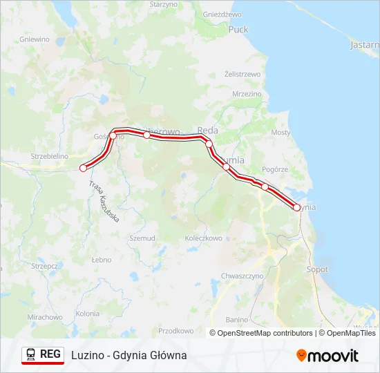 REG Train Line Map
