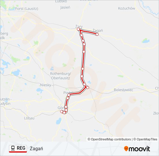 REG train Line Map