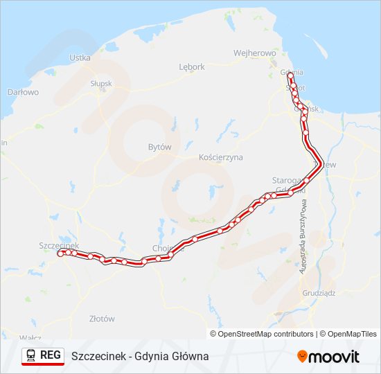 REG train Line Map