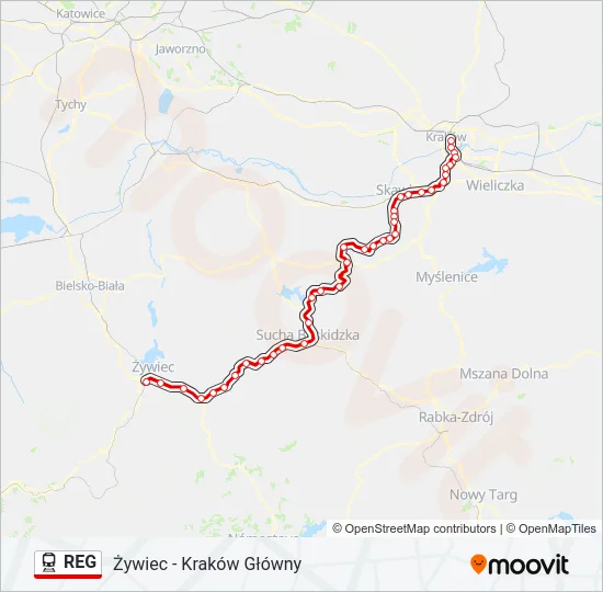 REG Train Line Map