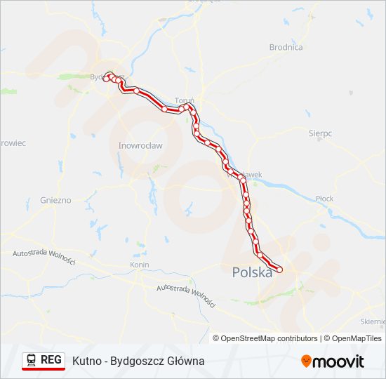 REG train Line Map