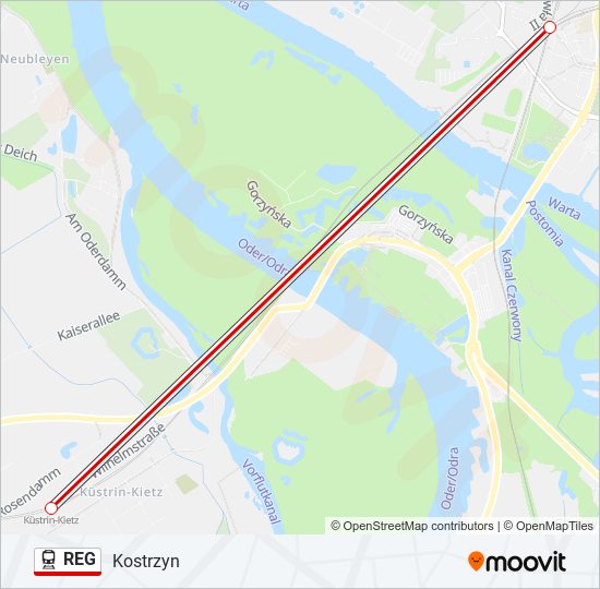 REG train Line Map