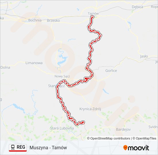 REG train Line Map