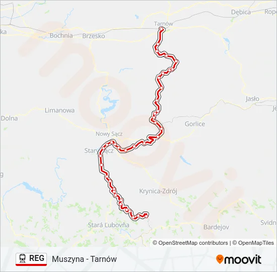 REG Train Line Map