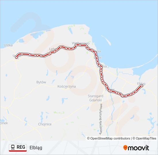 REG train Line Map