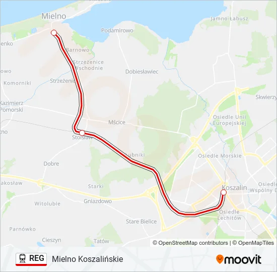 REG Train Line Map
