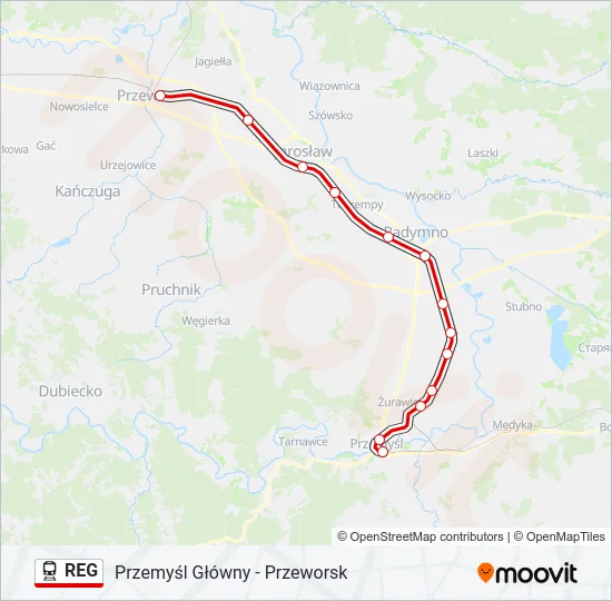 REG Train Line Map