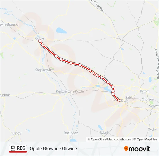 REG Train Line Map