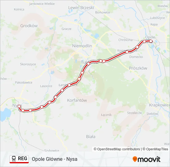 REG Train Line Map