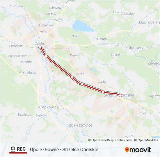 REG Train Line Map
