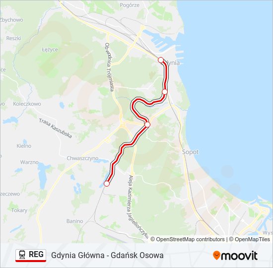 REG train Line Map