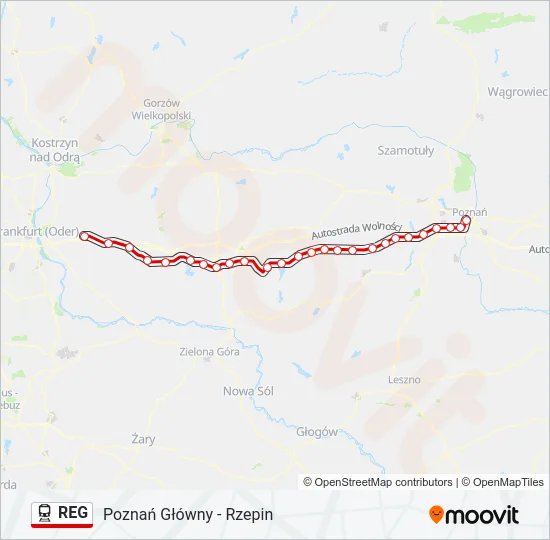 REG Train Line Map