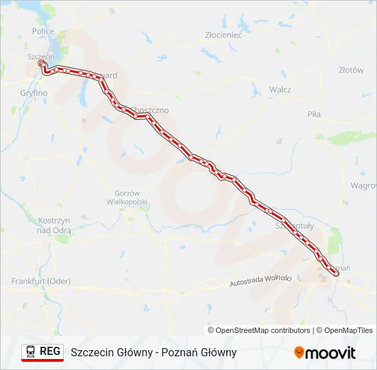 REG Train Line Map