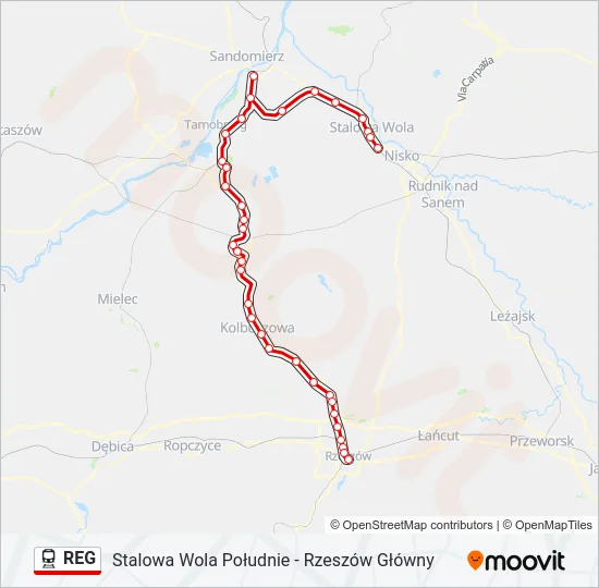 REG Train Line Map