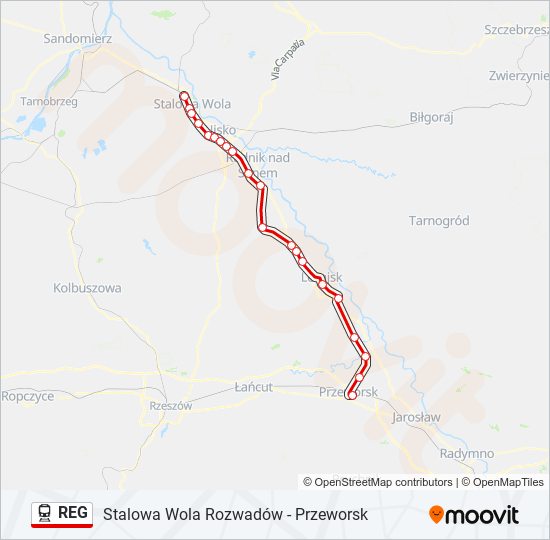 REG train Line Map