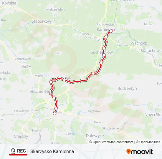 REG Train Line Map