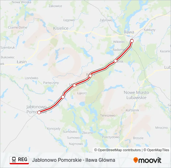 REG Train Line Map