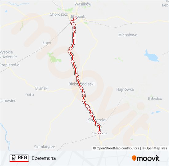 REG train Line Map