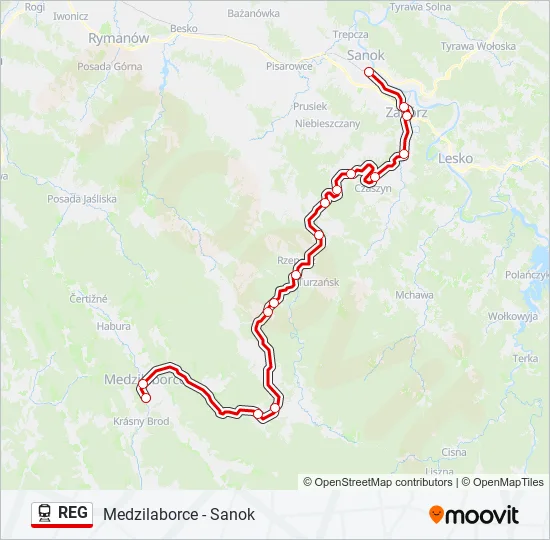 REG Train Line Map