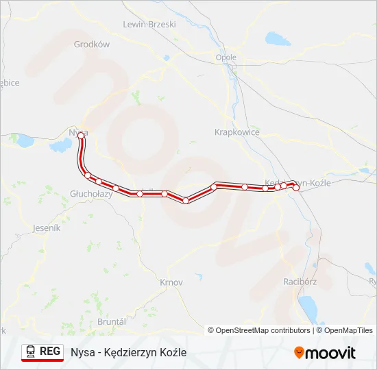 REG Train Line Map