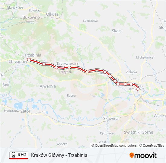 REG train Line Map