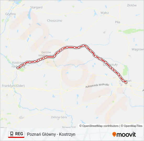 REG Train Line Map