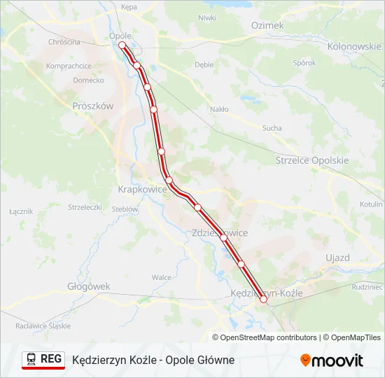 REG Train Line Map
