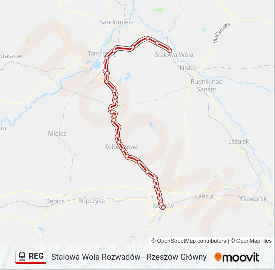 REG Train Line Map