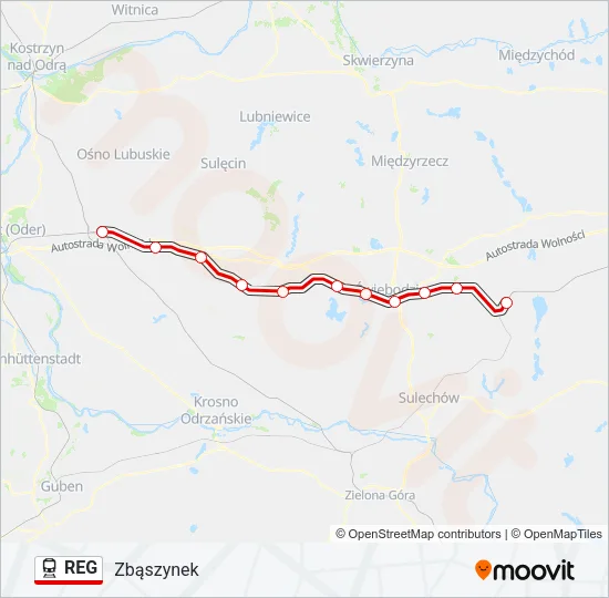 REG Train Line Map