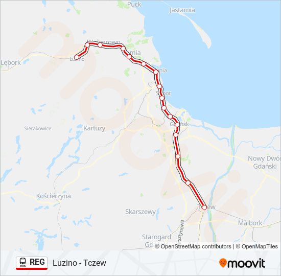 REG train Line Map