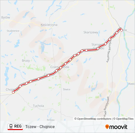 REG Train Line Map