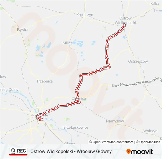 REG Train Line Map