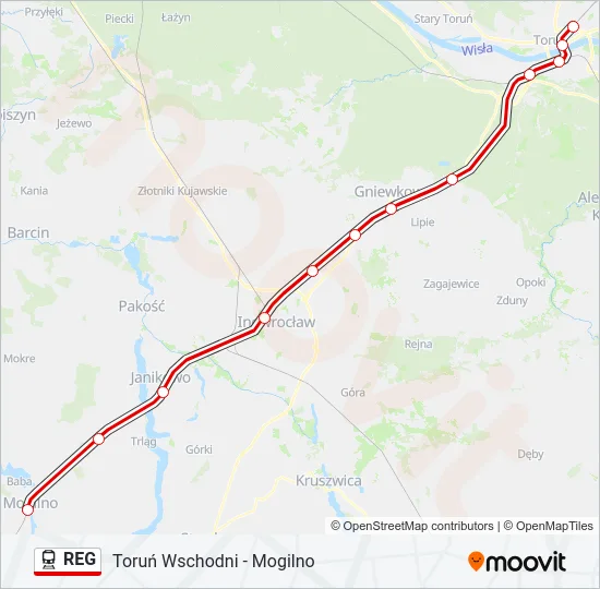 REG Train Line Map