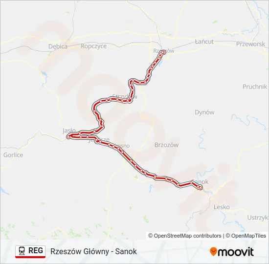 REG Train Line Map