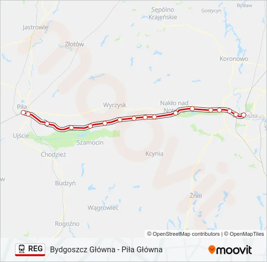 REG Train Line Map