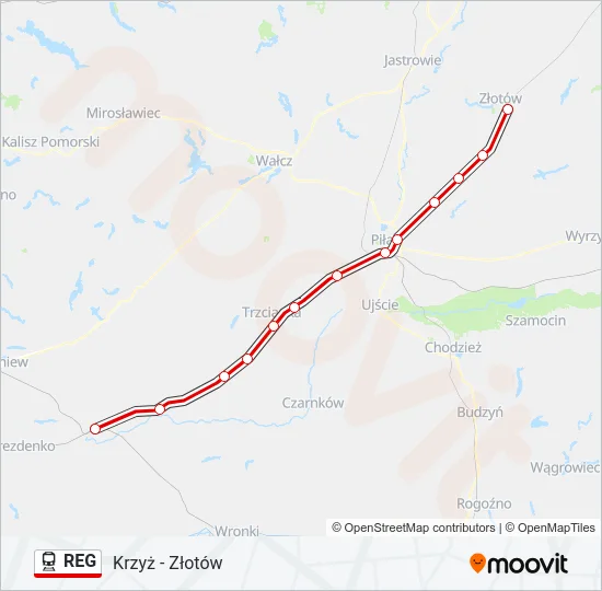REG Train Line Map