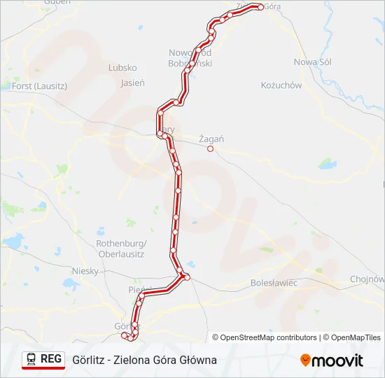 REG Train Line Map