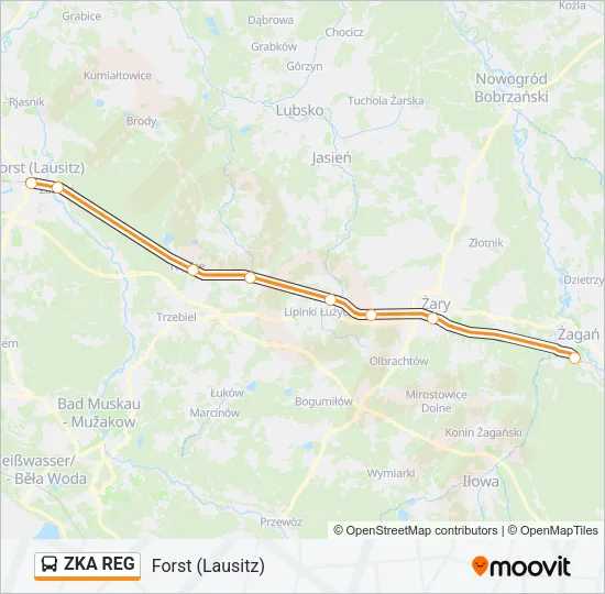 Автобус ZKA REG: карта маршрута