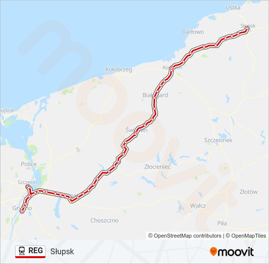 REG train Line Map