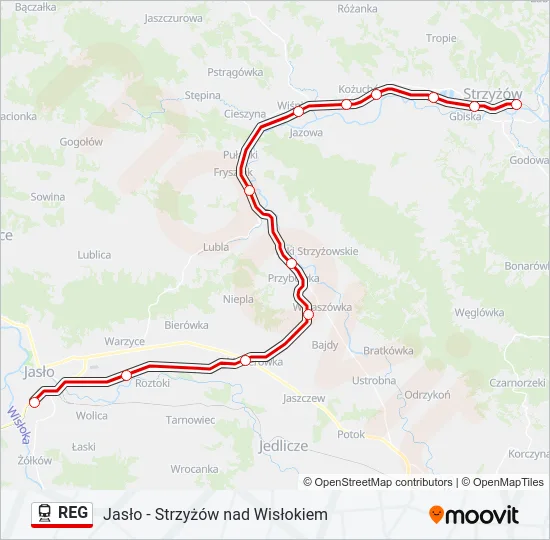REG Train Line Map