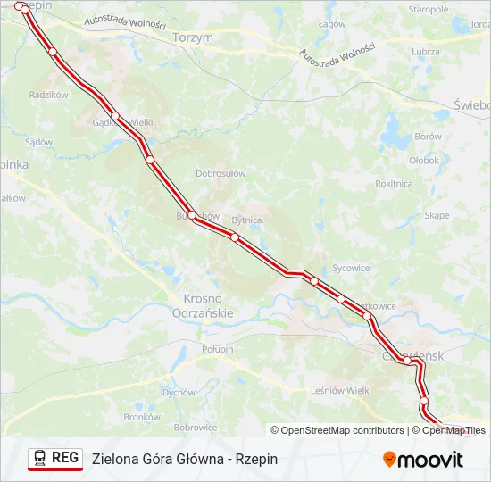 REG Train Line Map
