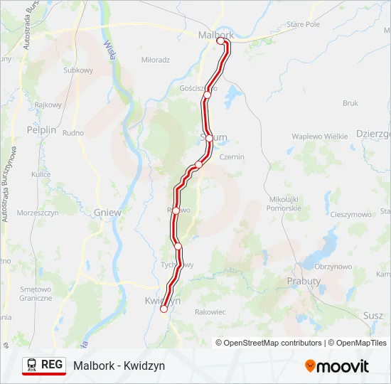 REG Train Line Map